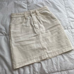White jean skirt